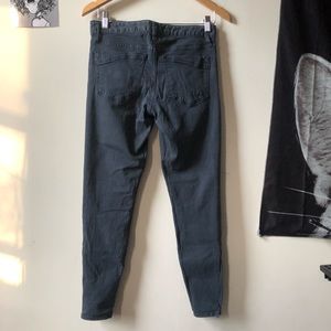 Express navy pinstripe ankle pant